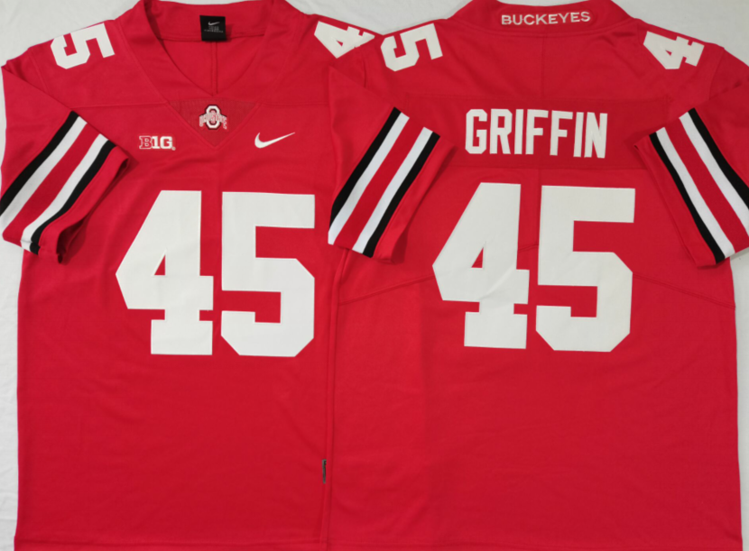 Men's Ohio State Buckeyes Archie Griffin #45 Scarlet Jersey